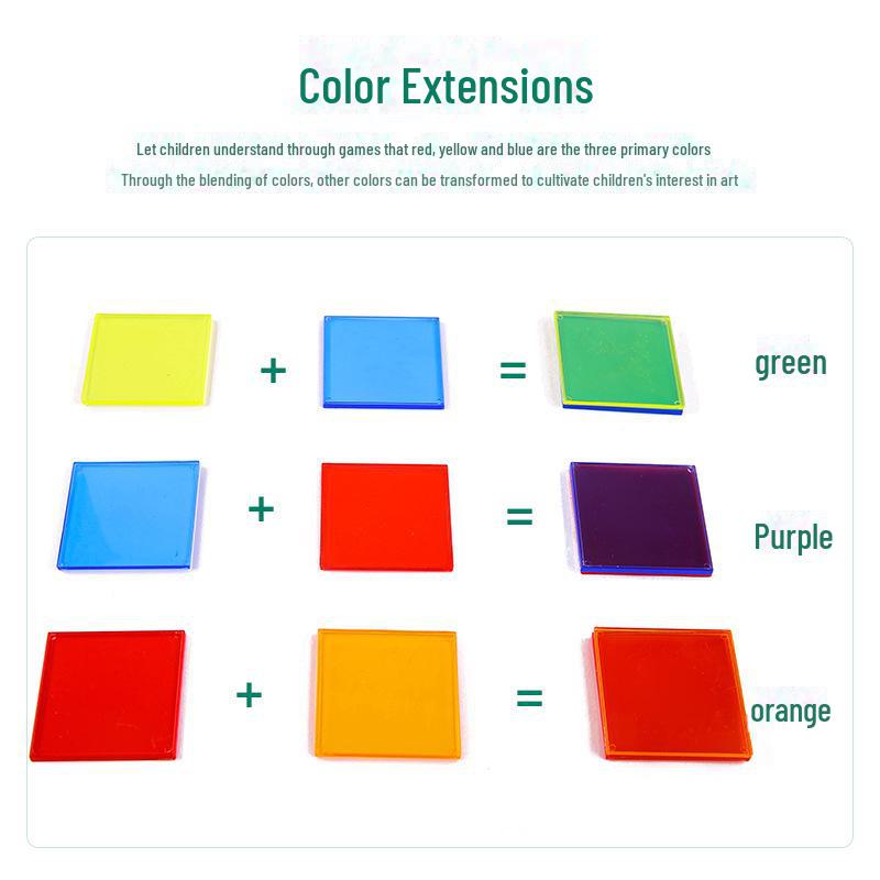 Прозрачные геометрические строительные блоки - развивающие игрушки Монтессори для практического обучения детей раннего возраста