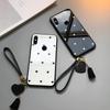Для Xiaomi Redmi Note 9 Pro Max 8 Pro Чехол Закаленное Стекло Сердечко Задняя Крышка Бахрома Ремешок Для Redmi Note 13 Pro Plus 12 Pro