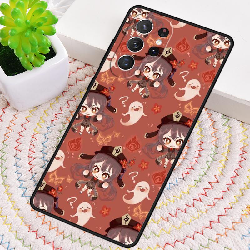 Милый Мультяшный Чехол для Телефона Genshin Impact для Samsung Galaxy note 10 pro S26 Ultra S23 S24 FE S25 S21 S22 PLUS Ударопрочный Чехол