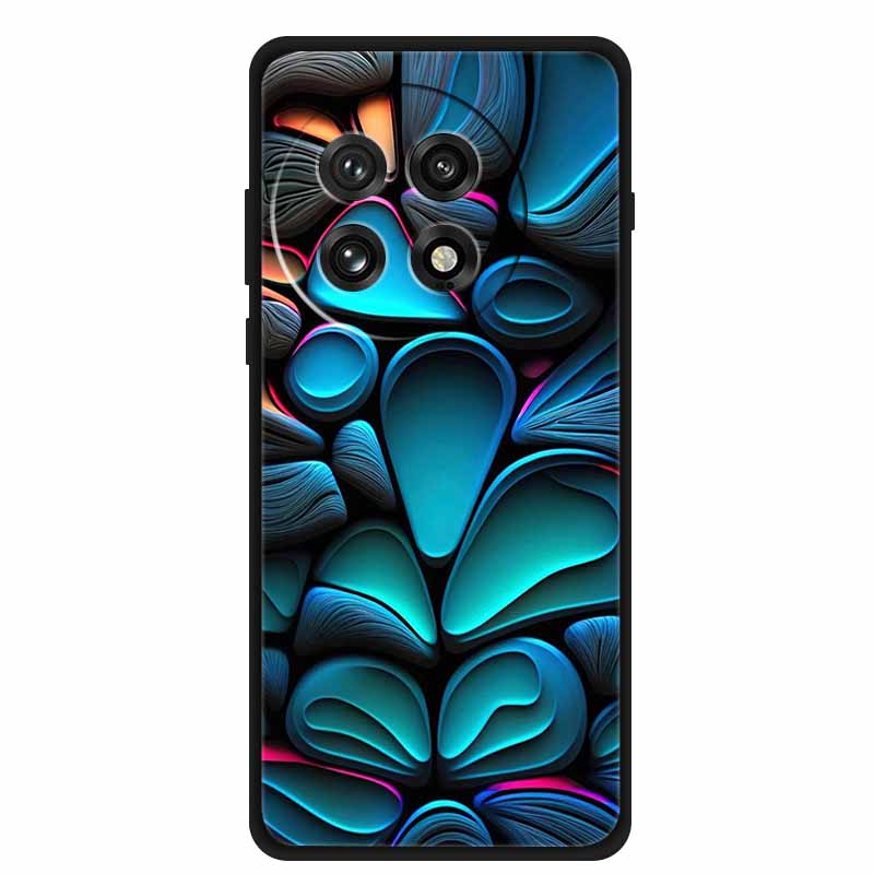 Черный силиконовый чехол для OnePlus 13 5G Чехол Мультяшный кот Мягкая задняя крышка для OnePlus Ace5 5G Ace 5 Pro 13R Чехол для телефона Оболочка Coque
