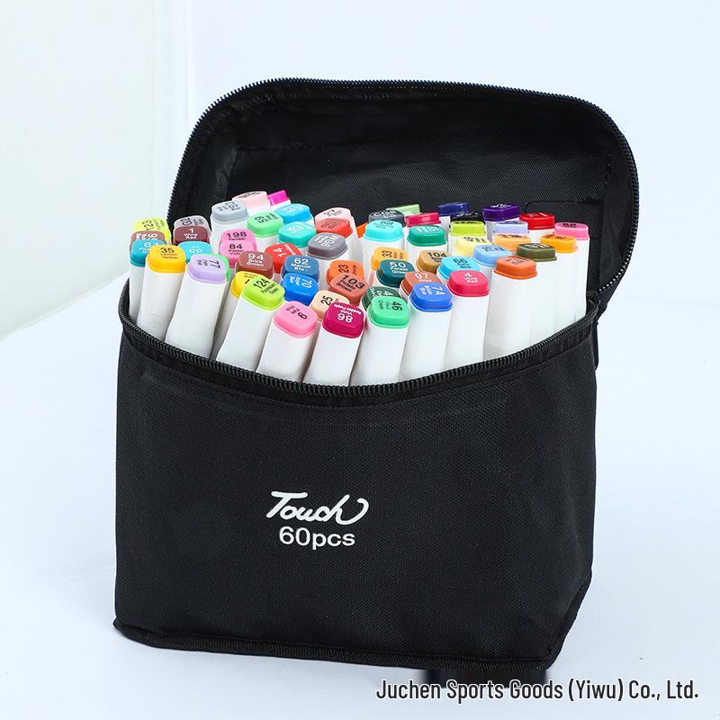 48-Color Dual Tip Alcohol-Based Marker Set for Kids, Quick-Drying Art Pens