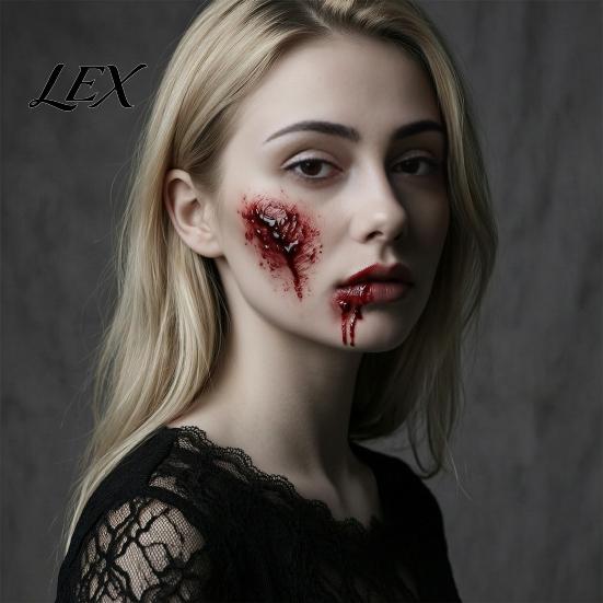 Non Sticky Liquid Blood Halloween Fake Blood, Realistic Coagulated Gel/Spray/Paint, Special Dress Up Supplies Effect Makeup Prop for Zombie