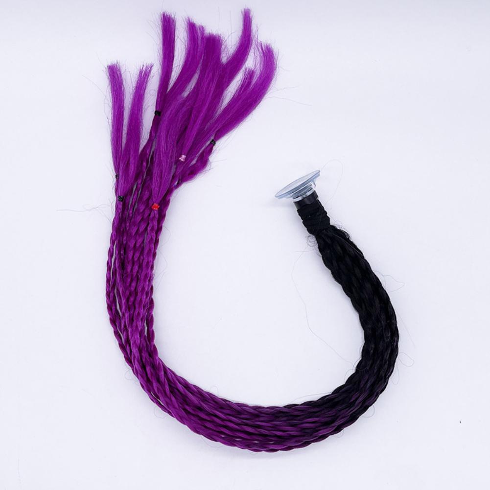 Мужской шлем, женский плетеный мотоциклетный хвост, грязный градиент, рампа для волос, панк-байкерский шлем, украшение 55 см