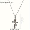 1pc Men's Stylish Stainless Steel Praying Hand Necklace with Cross - A Symbol of Faith and Fashion