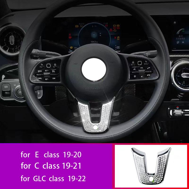 Для Mercedes Benz C GLC Class W205 X253 Накладка на центральную консоль с бриллиантами, кристаллическая наклейка, аксессуары для интерьера