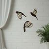 3/5 Pcs Easy Installation Wooden Bird Ornaments Rustic Bird Decorations Wood Flying Birds  Home