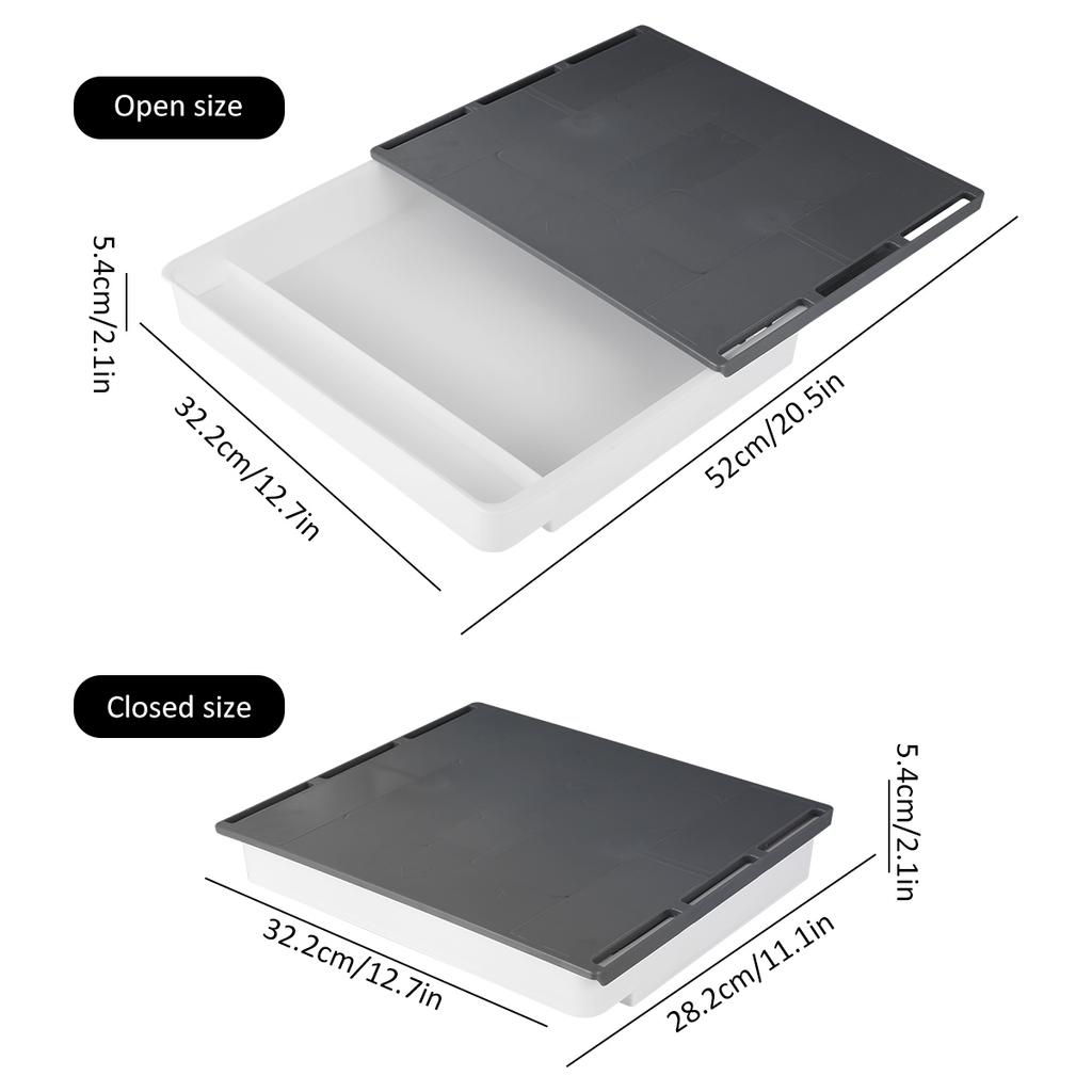 Desk Organizers Storage Drawer Self-adhesive Storage Box Office Stationery Tools Organizers Under Desk Drawer Hidden for Office