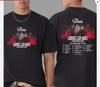 Футболка с принтом The Warning Band Keep Me Fed World Tour 2025 USA, двусторонняя