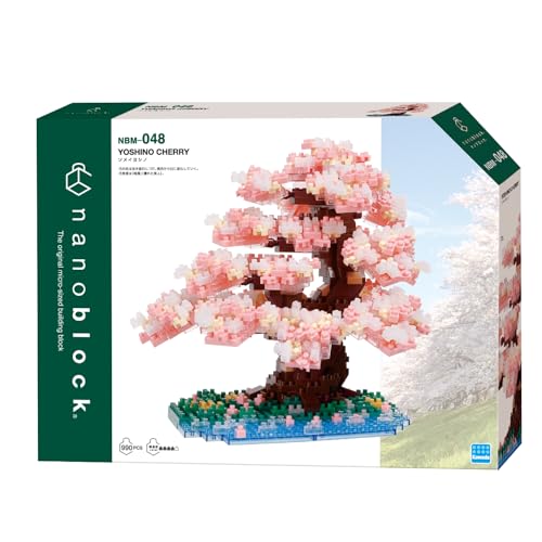 Kawada Nanoblock Сакура Сомэй Ёсино, 990 деталей, 15 x 14.2 x 13.5 см, Возраст 12+, Дизайн интерьера, Хобби, NBM-048