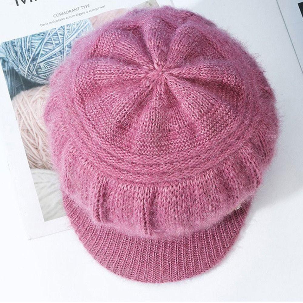 Ветрозащитная плюшевая шапка однотонная шапка-грелка для ушей зимняя теплая вязаная шапка для среднего возраста