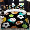 Soccer Duvet Cover Set 2/3pcs FootBall Print Bedding Set With Comforter Cover And Pillowcases Ball Theme For Kids Teens Adults