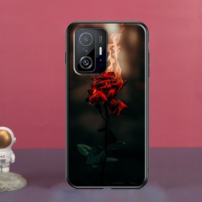 Чехол с изображением красной розы для POCO X5 X3 F5 Pro X4 F4 GT M5s C40 F3 для Xiaomi 13 Lite 12 11T 12T Pro 12X