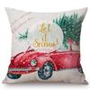 Cute Watercolor Christmas Decoration Sofa Throw Pillow Case Christmas Truck Tree Lovely Puppy Dog Letter Snow Cushion Cover