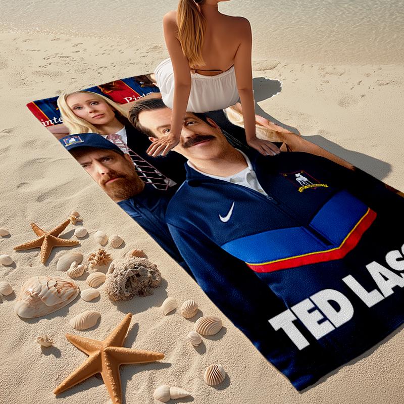Ultra-Soft Beach Towel with Ted Lasso Theme,Ideal for Pool - Camping, Diving - Perfect Travel Essential, Vibrant Beach Towel.
