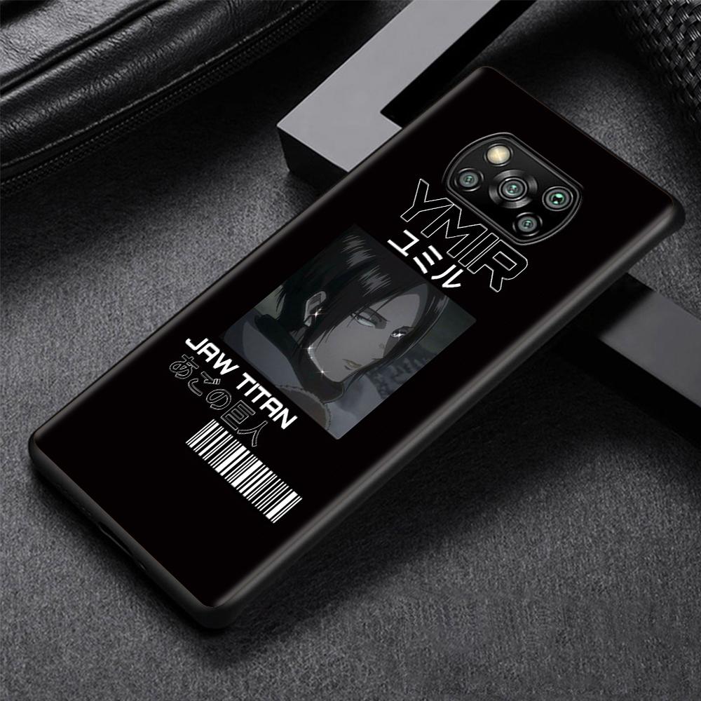 Чехол с рисунком «Атака Титанов» для Xiaomi Poco X3 NFC M3 M4 Pocophone F1 F3 Redmi Note 9s 9 8 10 Pro, черный мягкий чехол для телефона
