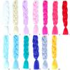 Синтетические плетеные волосы 24 дюйма Jumbo Braid Ombre Jumbo Наращивание волос для женщин DIY Косички для волос Фиолетовый Розовый Желтый Красный