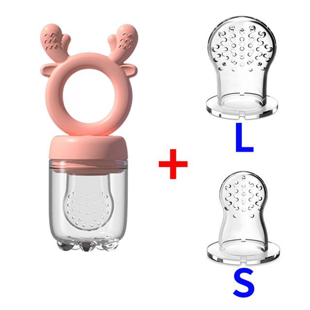 New Baby Nipple Fresh Food Fruit Milk Feeding Bottles Nibbler Learn Feeding Drinking Water Straw Handle Infant Teething Pacifier