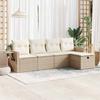 VidaXL Garden Lounge Set with Cushions 5 Pcs Beige Braided Resin 3325464