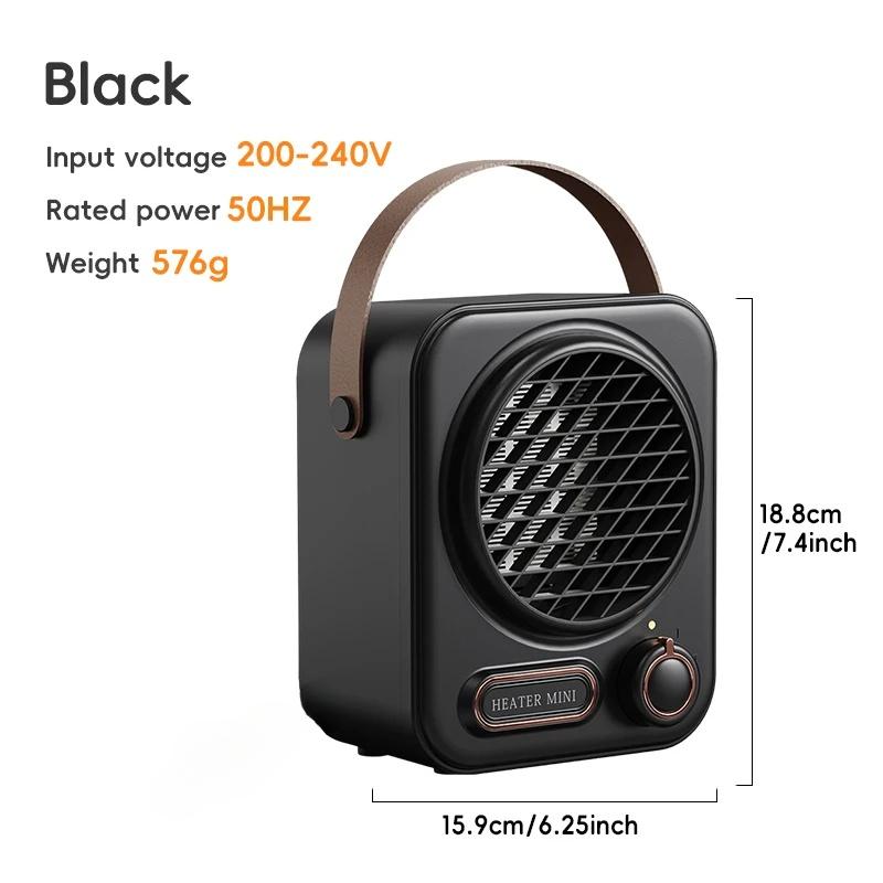 2025 New Home Portable Small Space Heater 1000W Quiet Energy Saving PTC Mini Energy Saving Heater