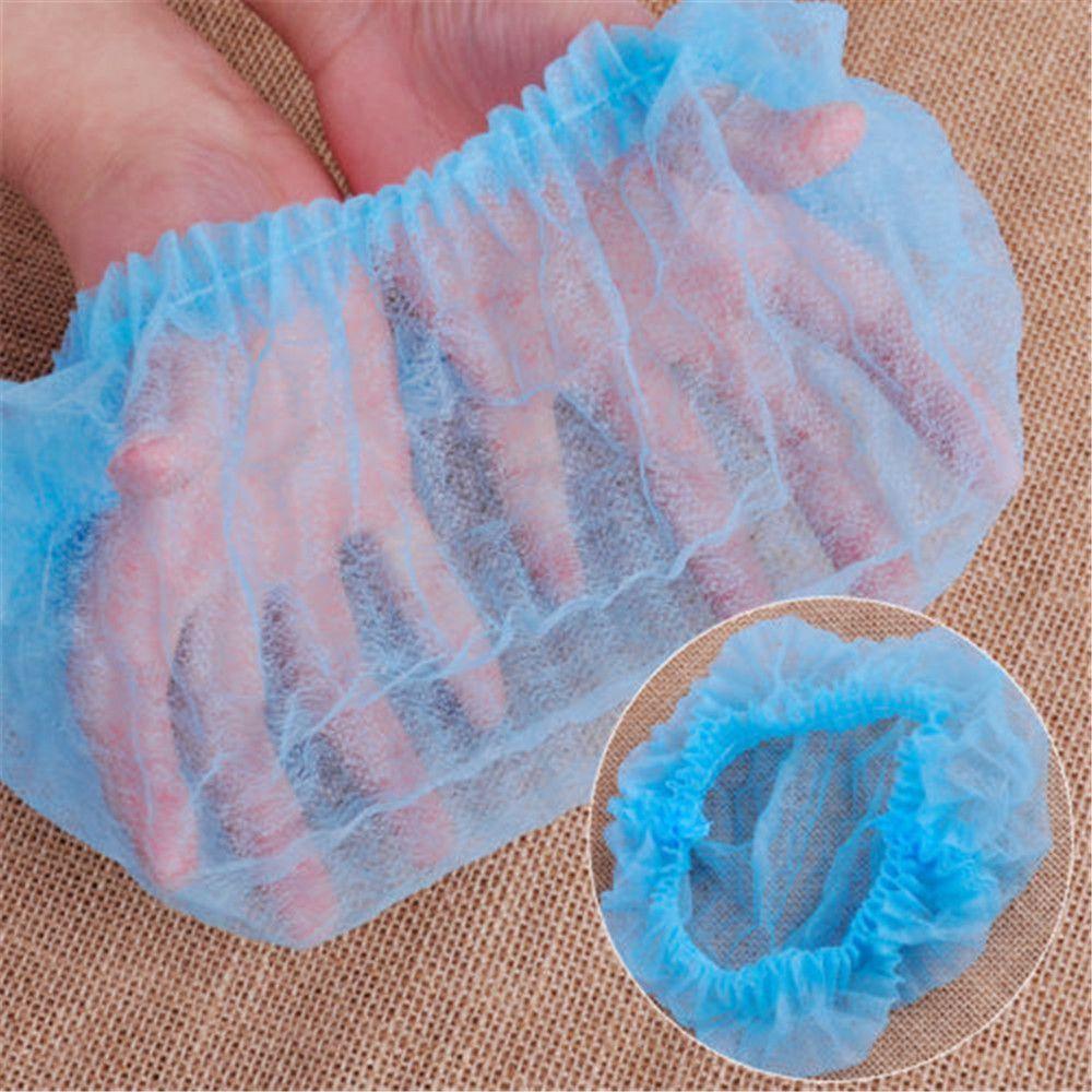 100 Pcs Disposable Stretch Non Woven Fabric Catering Hat Eyebrows Tattoo Hair Net Caps Microblading