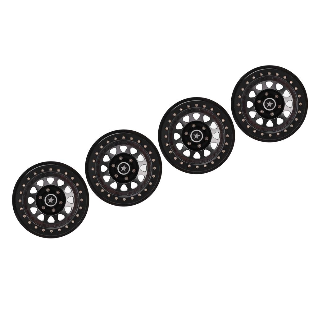 4 PCS RC Vehicle Wheels Rims 2.9in 12 Hole Aluminum Alloy RC Model Car Non Stick Metal Wheel Hub for 1 6 AXAIL SCX6