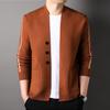 Young and Middle-aged Knitted Sweater Cardigan Men's Coat Autumn and Winter New Loose Trend Knitted Sweater Men's Wear