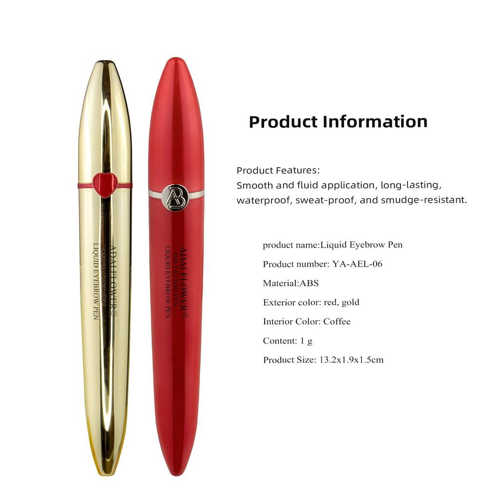 Карандаш для бровей Жидкий карандаш для бровей Водостойкий карандаш для бровей с наконечником-микровилкой Не размазывается Стойкий кофейный цвет