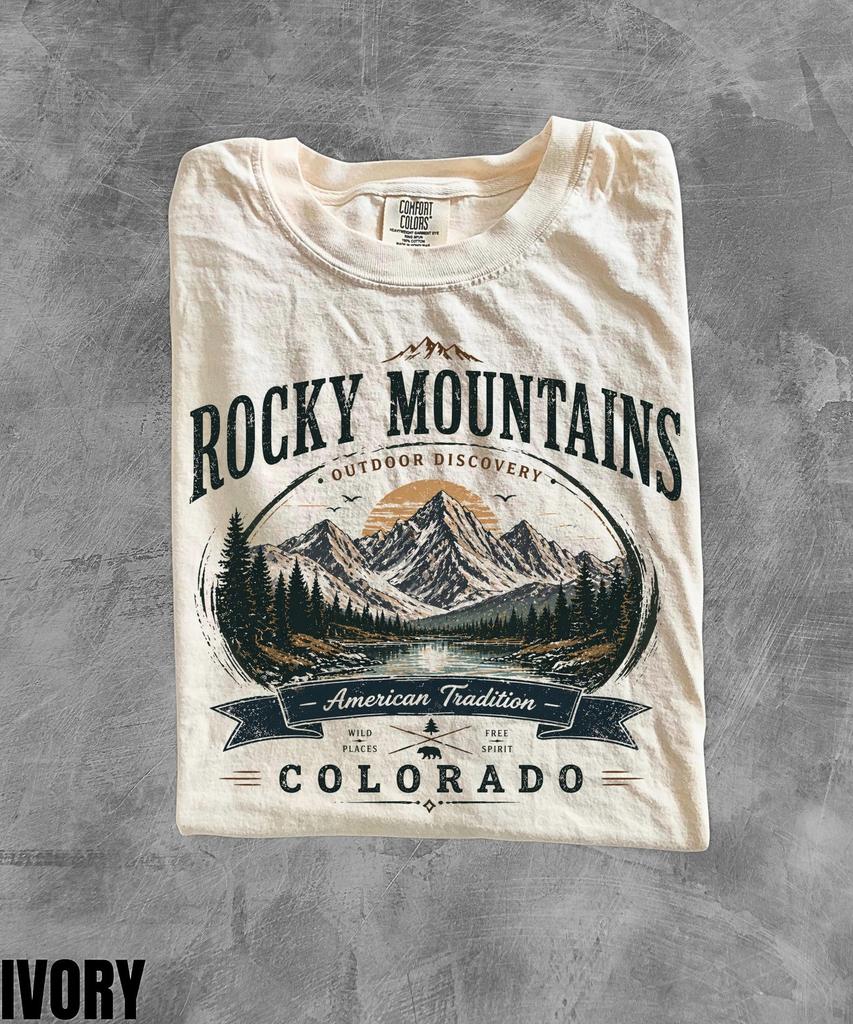 Vintage Rocky Mountains National Park T-Shirt,90s Mountain Landscape Shirt,Retro Mountain Nature Shirt,Hiking Camping Apparel,Nature Lover