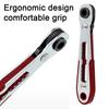 Multifunctional Bidirectional Ratchet Wrench with Non-Slip Handle Double-Headed Design Forward