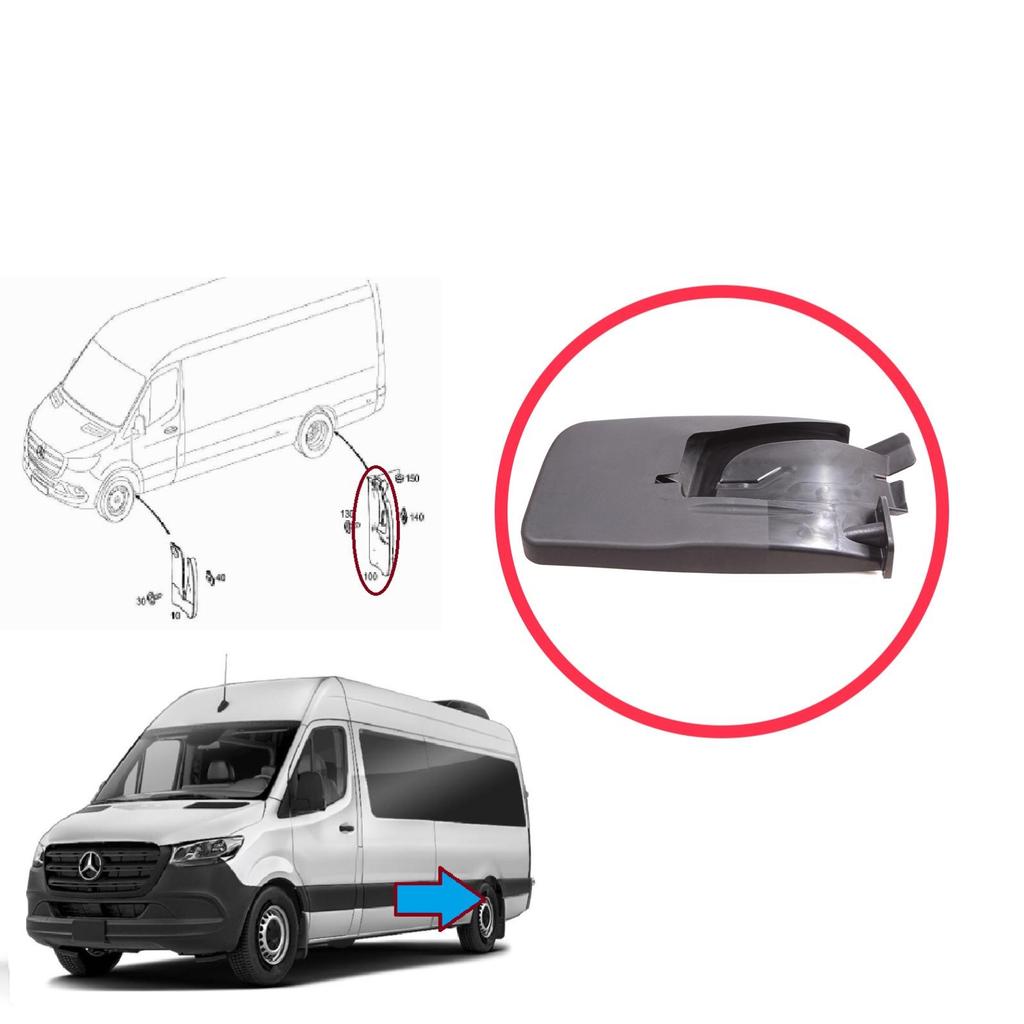 BSP1226-1 Задний левый брызговик для Mercedes Sprinter 907 910 VW Crafter SY SZ 2017-Он A9078890200