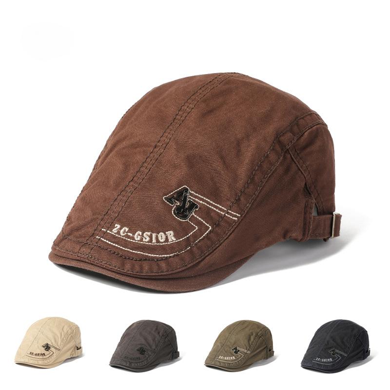 Мужская хлопковая кепка с утиным язычком в британском стиле, ретро-берет для отдыха, Ms. Шляпа