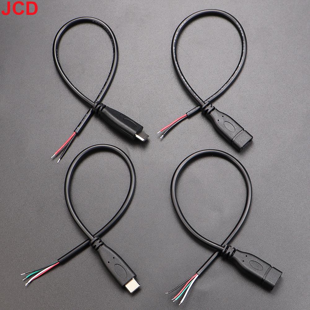 5 шт. 2-контактный 4-контактный разъем зарядного устройства Micro USB / Type C USB 2.0 Type A Папа Мама Кабель-удлинитель питания Провод DIY Линия данных