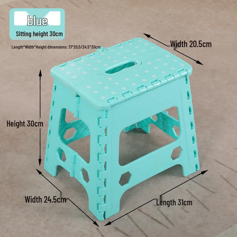 Portable Folding Cartoon Stool for Children & Adults - Durable Plastic Shoe Changing Seat