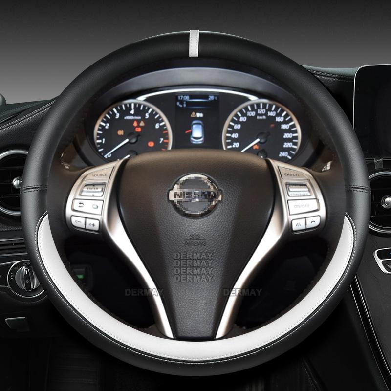 For Nissan Qashqai J10 J11 J12 2006~ Dualis Rogue Sport PU Leather Car Steering Wheel Cover Fast Shipping Auto Accessories