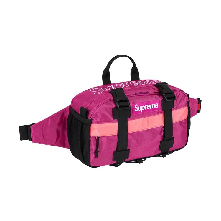 Supreme Nylon , Leather Sling Bag One Shoulder Crossbody Fanny Pack Regular Unisex Purple (Unisex) Fanny Packs SUP FW19 111