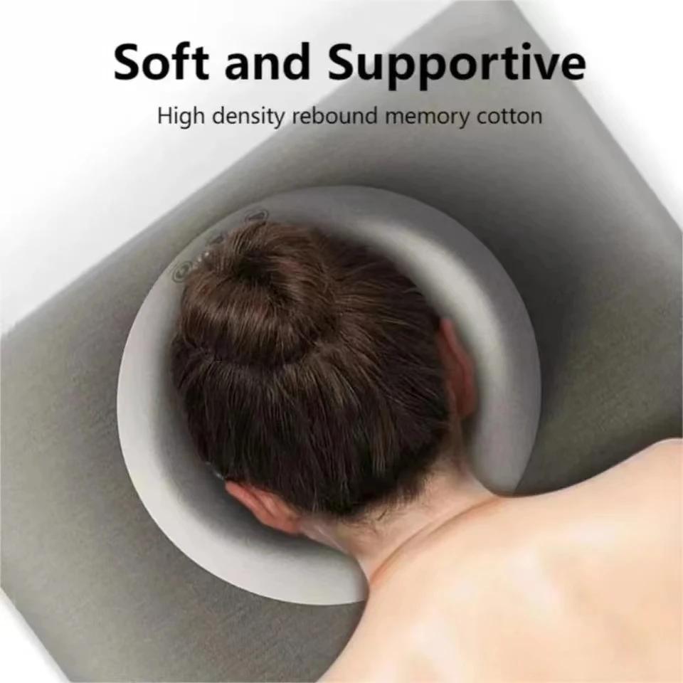 Ergonomics Massage Lying Down Pillow Relax Memory Foam Head Cradle Headrest Beauty Salon Face Cushion for SPA Nap Pillow