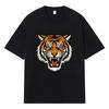 2026 Графическая футболка с принтом головы тигра Y2k Харадзюку Уличная одежда 100% Хлопок Повседневная Оверсайз Летняя Мужская Футболка