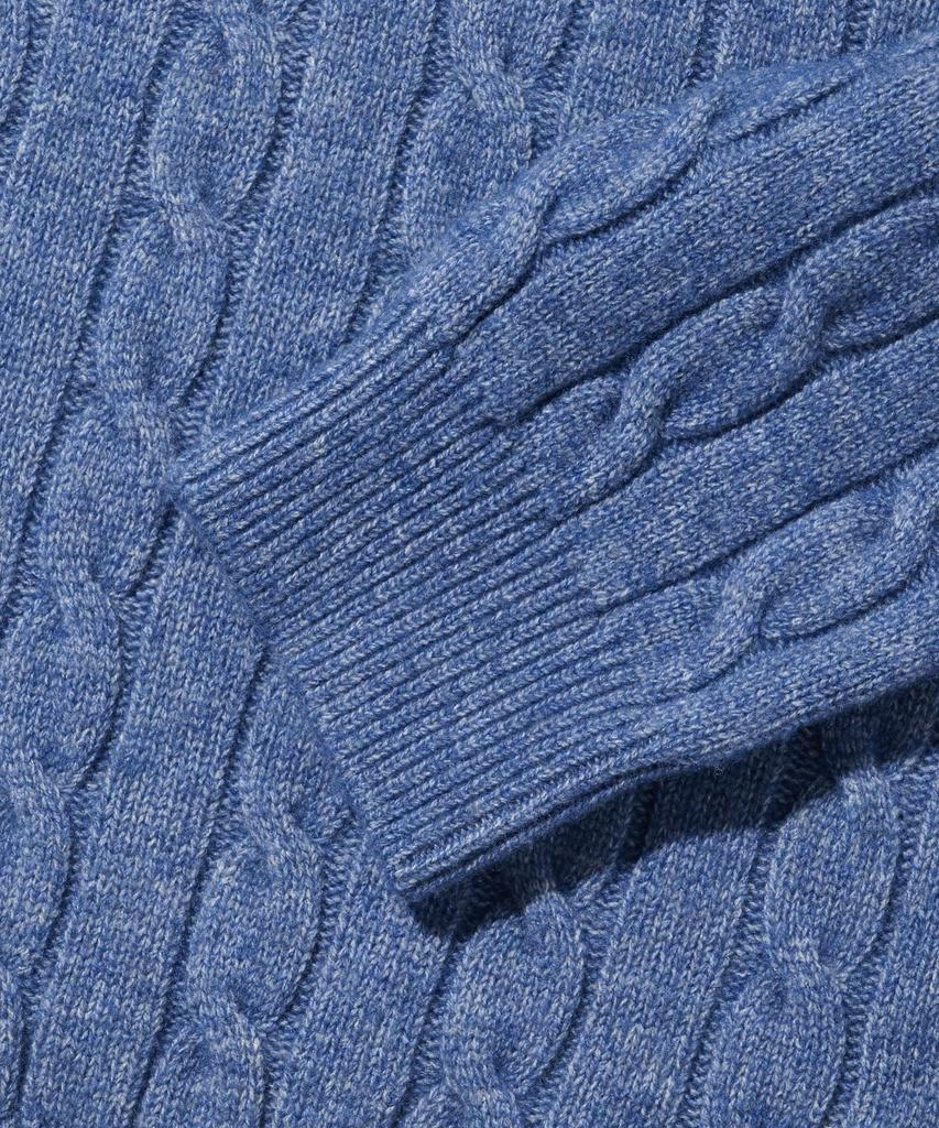 OTHERFITS Oversized Henley Neck Cable Knit (Blue)
