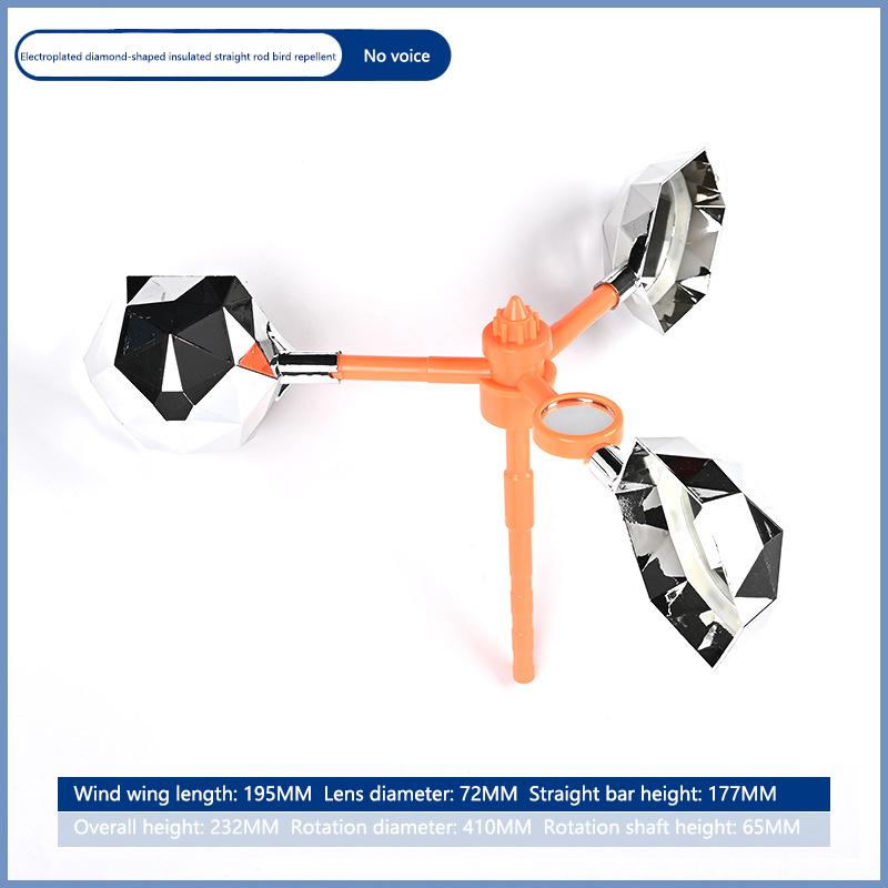 1 шт. Водонепроницаемое устройство для отпугивания птиц на солнечной энергии, отражатель, устройство для отпугивания птиц в саду, вращающийся на 360° солнечный отпугиватель птиц