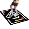 Soccer Training Drills Mat Rubber Non Slip Exercise Mat 23.6x35.4in Football Training Pad Footstep System Training Blanket for