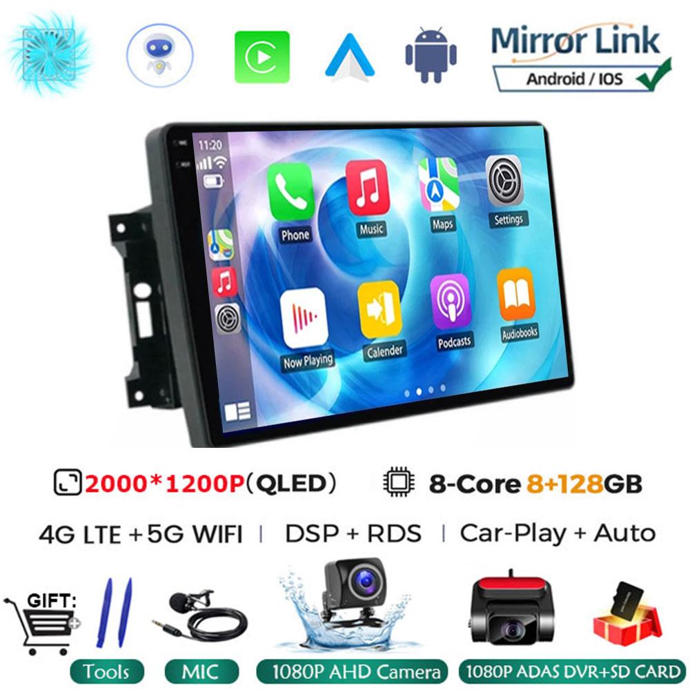 Для Jeep Compass/Commander/Grand Cherokee/Wrangler/Liberty AutoRadio Android 14 Car Radio QLED GPS Navigation Multimedia Player