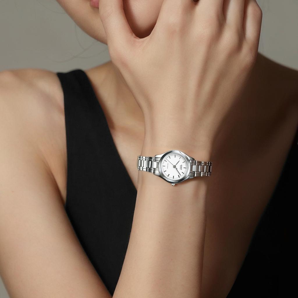 Casio Женские часы стандартной серии 24 мм Серебристые LTP-1275D-7A LTP-1275D-7A