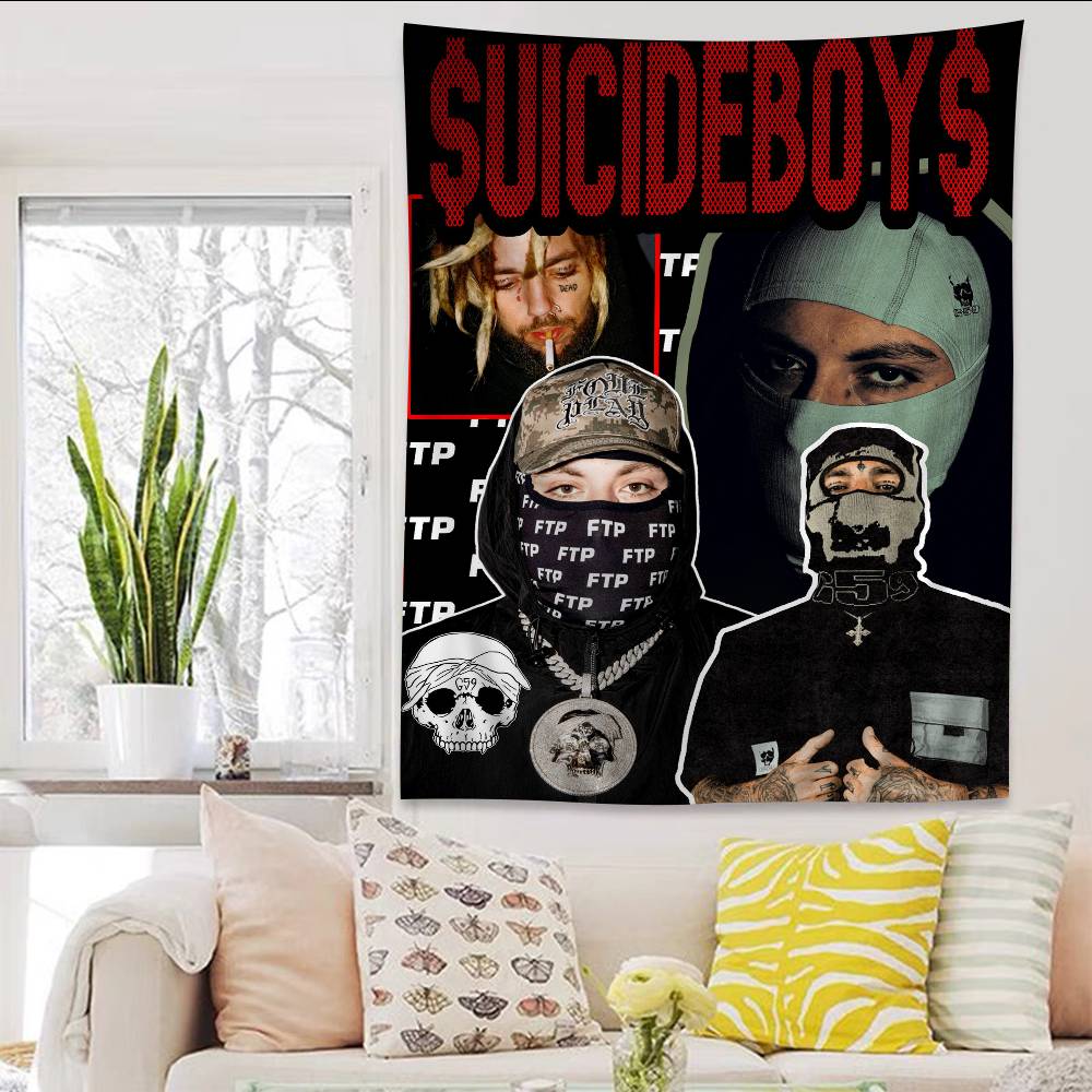 SSuicideboys G59 Мультяшный Гобелен Искусство Научная Фантастика Комната Домашний Декор Настенное Полотно Домашний Декор