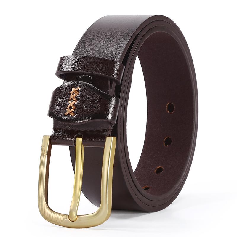 Мужской ремень повседневный ремень из коровьей кожи с пряжкой