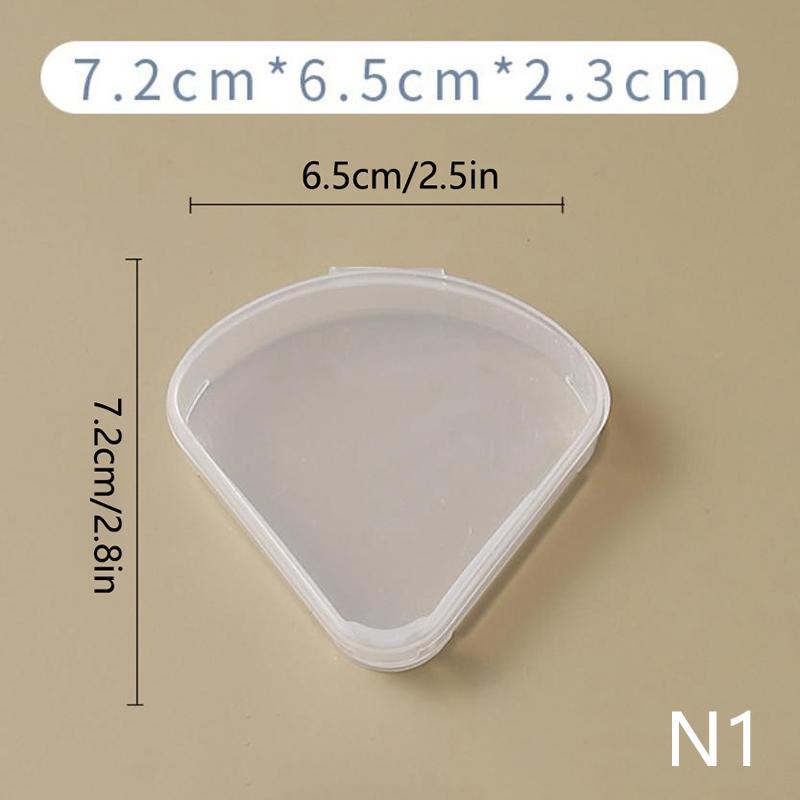 10Pcs Plastic Box Case For Puff Transparent Sponge Puff Portable Travel Cosmetic Bags Cosmetics Storage Case