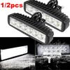 1pc/2pcs ABS Car Work Light 6LED DRL Spotlight High Quality Waterproof Auto Offroad SUV Truck Universal Night Safety Driving Lamp