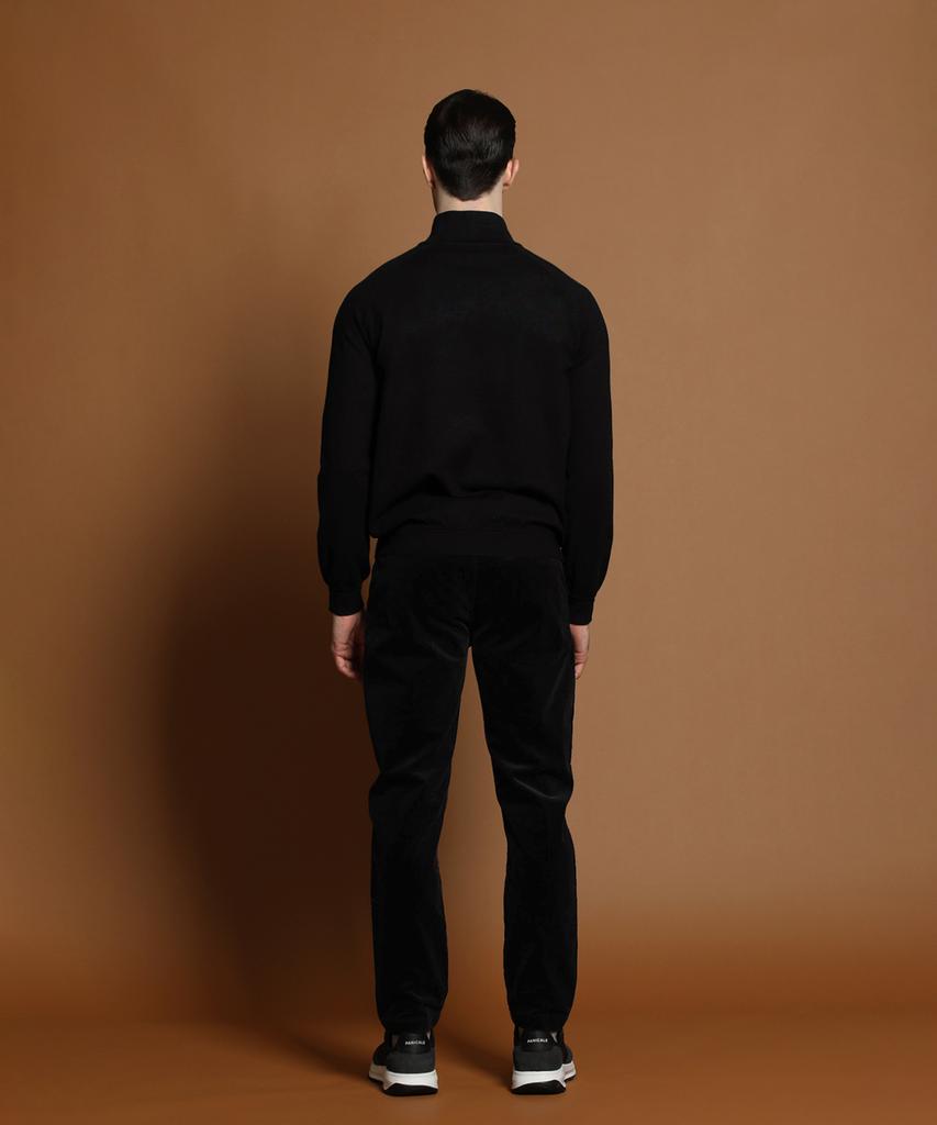PANICALE Navy Regular Slim Fit Corduroy Pants
