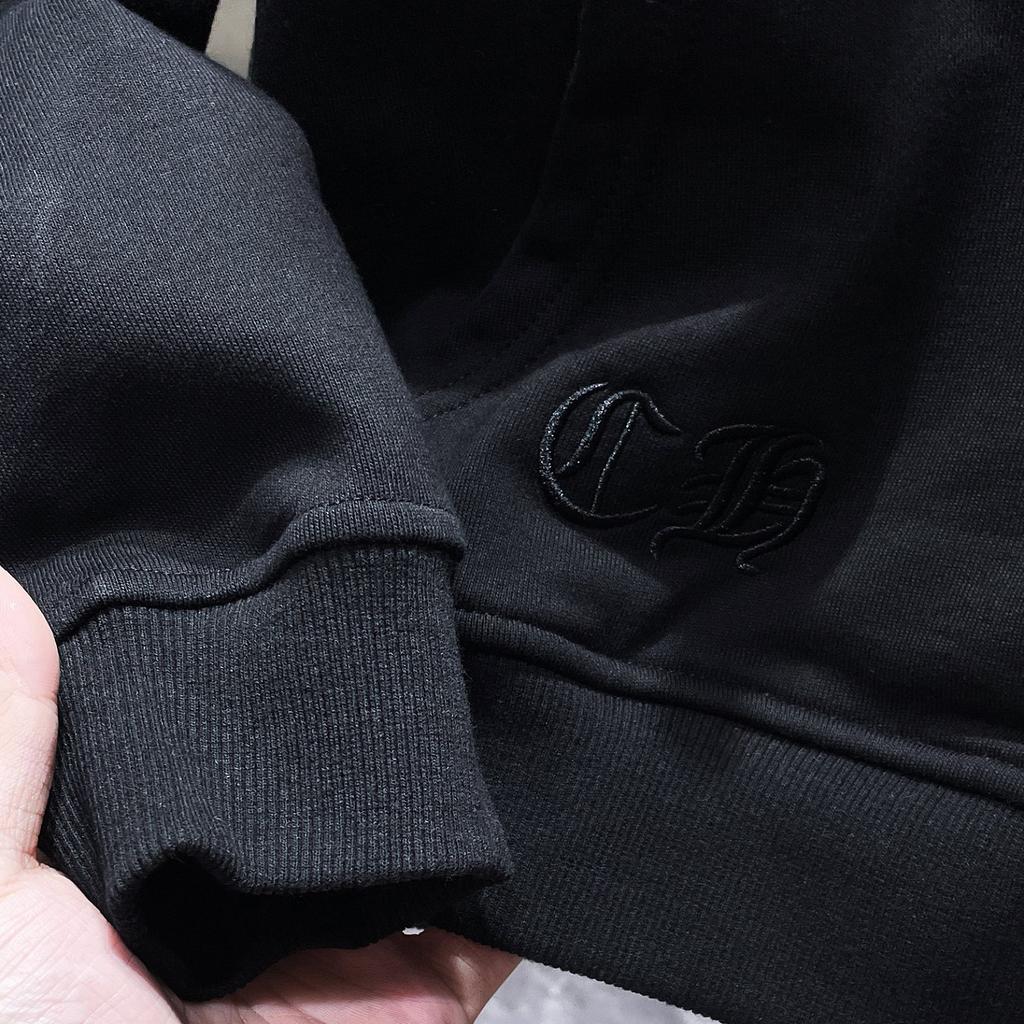 8632 CHROME HEARTS 2025 Новинка Весна и Осень Плюс Размер Тонкий Стиль Классический Стиль Логотип Молния Свитшот С Капюшоном Для Пар