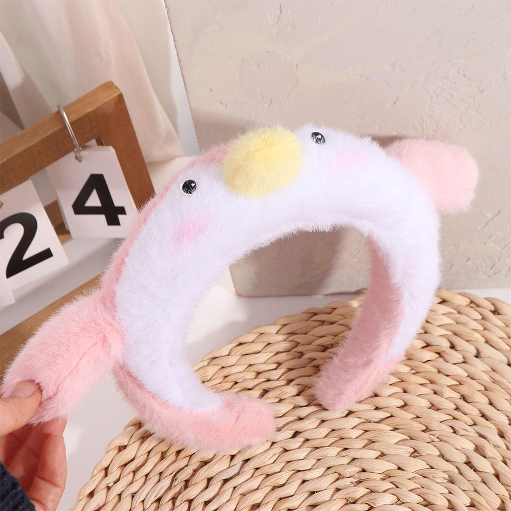 Non-slip Cartoon Headband Plush Doll Penguin Hair Hoop Funny Plush Hairband  Kids