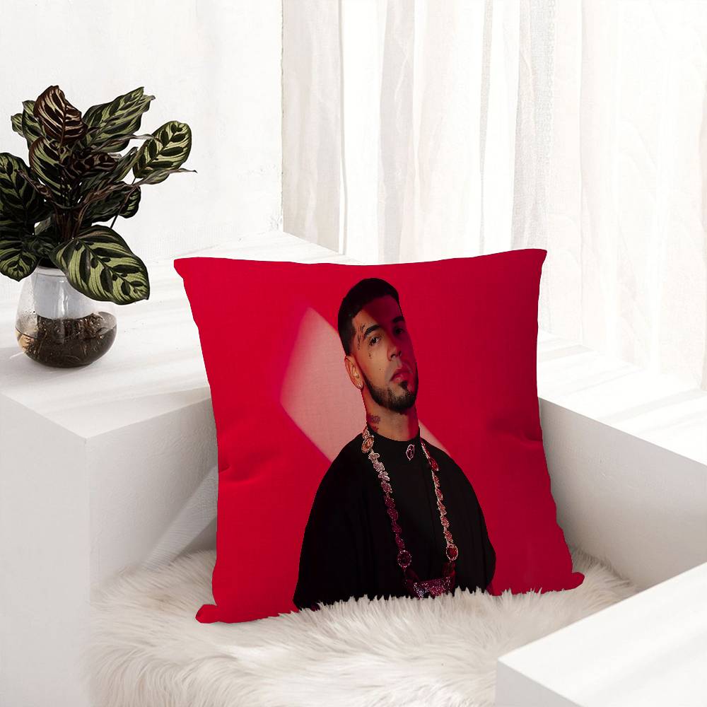 Классический рэпер Anuel AA Музыкальная наволочка Подушка Чехол для подушки Обивка Диван Плед Домашний декор Наволочка